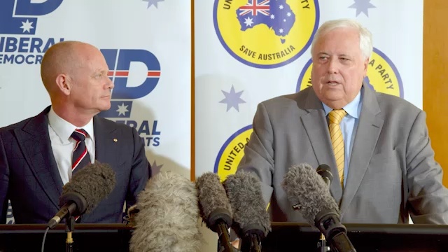 Liberal Democrats and UAP preference deal with Clive Palmer and Campbell Newman Press Conference edited