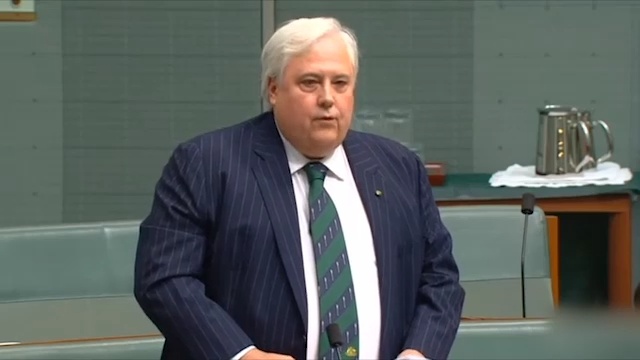 Clive Palmer's maiden speech in Parliament.